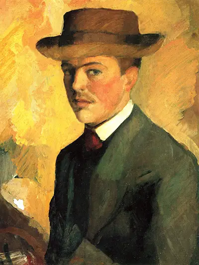 Self Portrait with Hat August Macke